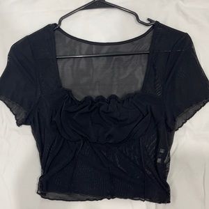 Mesh baby tee black
